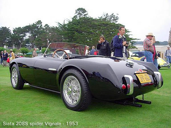 1953 Siata 208S spider Vignale class and Road And Track award winner in the
