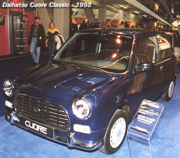 The new Daihatsu Cuore mini car was introduced at the Birmingham Motor Show