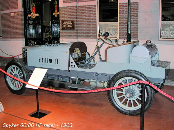 1903 Spyker 60/80 HP racer: 6 cylinder and four wheel drive
