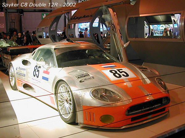 2002 Spyker C8 Double 12R at the 2002 Birmingham International Motor Show - front side view