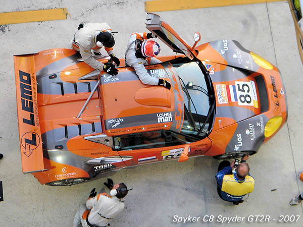 2007 Spyker C8 Spyder GT2R - top down view